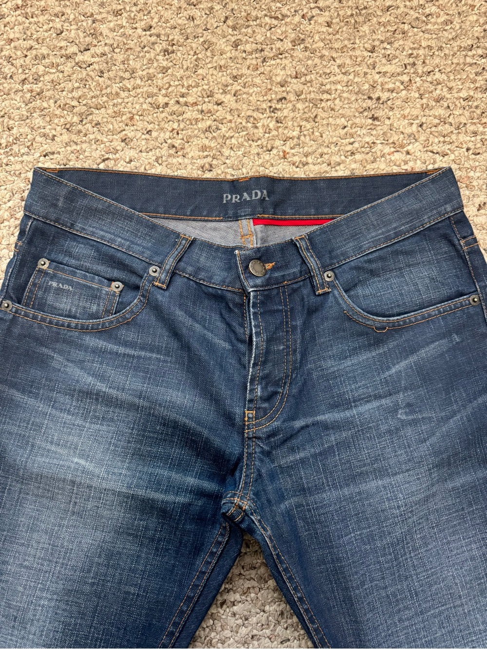 Vintage Prada Women's Medium Blue Jeans